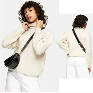 Topshop cream turtleneck sweater